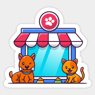 Pet Shop Dog and Cat Sticker